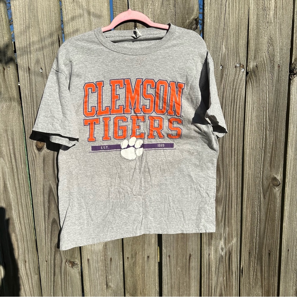 Jerzees Gray Clemson Tigers T-Shirt